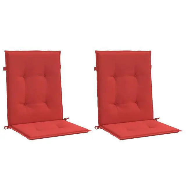 Alt view image 16 of 19 - vidaXL Chair Cushion 2 Pcs Outdoor Patio Chair Cushion Pad Red Oxford Fabric