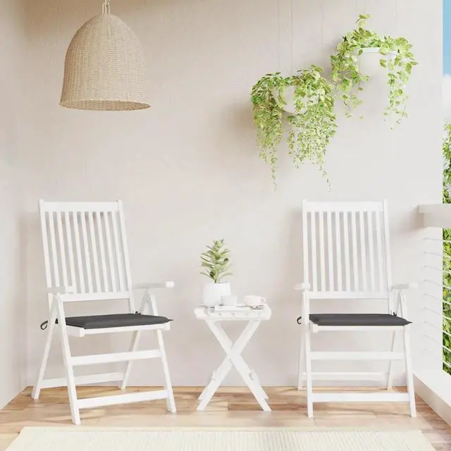 Alt view image 8 of 14 - vidaXL Garden Chair Cushions 2 pcs Anthracite 50x50x4 cm Oxford Fabric