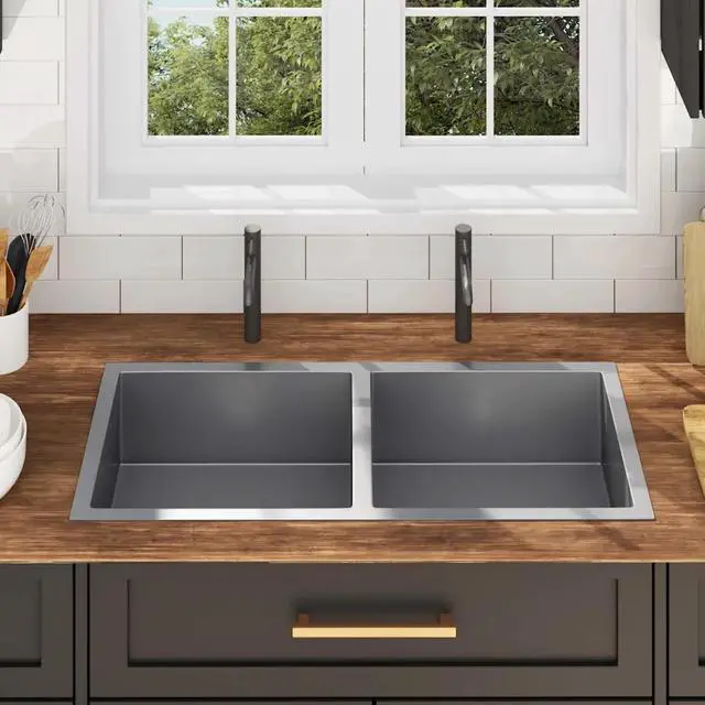 Alt view image 9 of 13 - vidaXL Handmade Kitchen Sink Stainless Steel