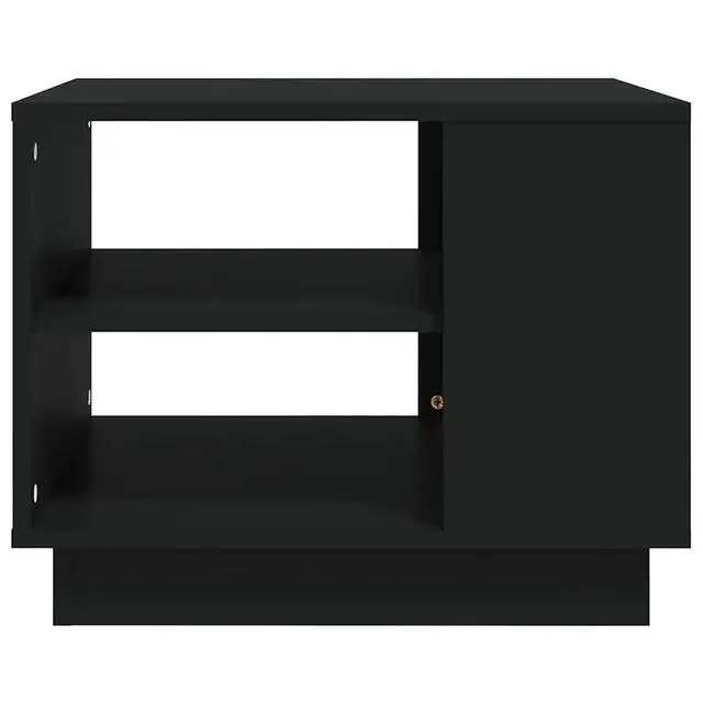 Alt view image 10 of 13 - vidaXL Coffee Table Black 21.7"x21.7"x21.7" Chipboard