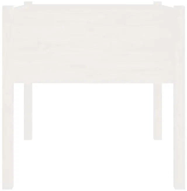Alt view image 5 of 7 - vidaXL Garden Planters 2 pcs White 27.6"x27.6"x27.6" Solid Wood Pine