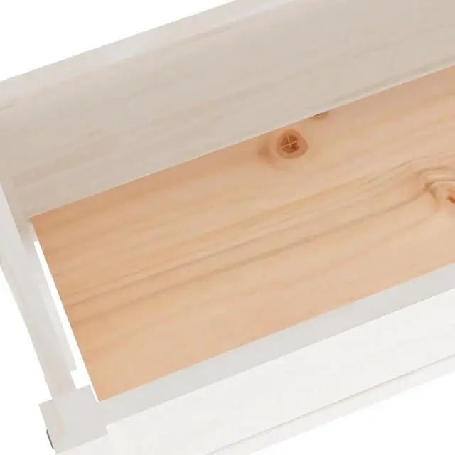 Alt view image 7 of 7 - vidaXL Garden Planters 2 pcs White 43.3"x12.2"x27.6" Solid Wood Pine