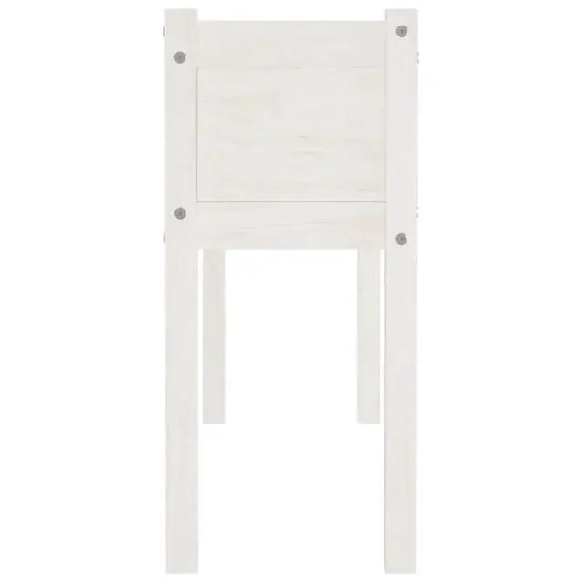 Alt view image 6 of 7 - vidaXL Garden Planters 2 pcs White 43.3"x12.2"x27.6" Solid Wood Pine