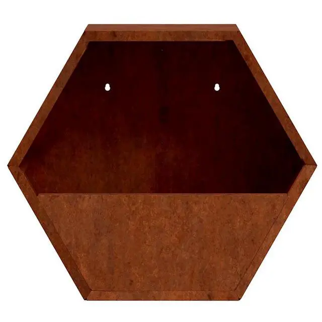 Alt view image 6 of 7 - vidaXL Wall Planter Set of 2 Rusty Corten Steel Medium