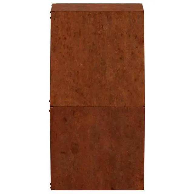 Alt view image 7 of 7 - vidaXL Wall Planter Set of 2 Rusty Corten Steel Medium