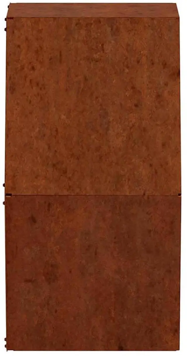 Alt view image 7 of 7 - vidaXL Wall Planter Set of 2 Rusty Corten Steel Medium
