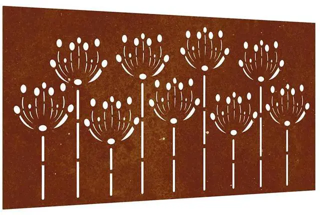 Alt view image 9 of 14 - vidaXL Garden Wall Decoration Rusty Corten Steel 41.3 x 21.7 in