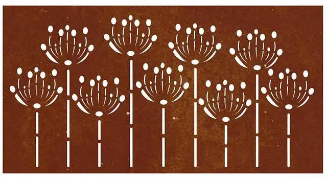 Alt view image 12 of 14 - vidaXL Garden Wall Decoration Rusty Corten Steel 41.3 x 21.7 in