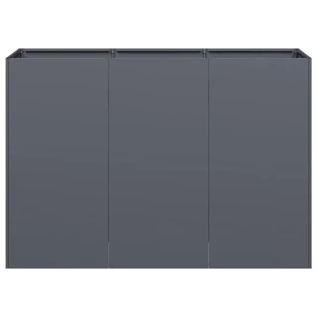 Alt view image 4 of 7 - vidaXL Planter Anthracite Cold-rolled Steel Large Durable Planter