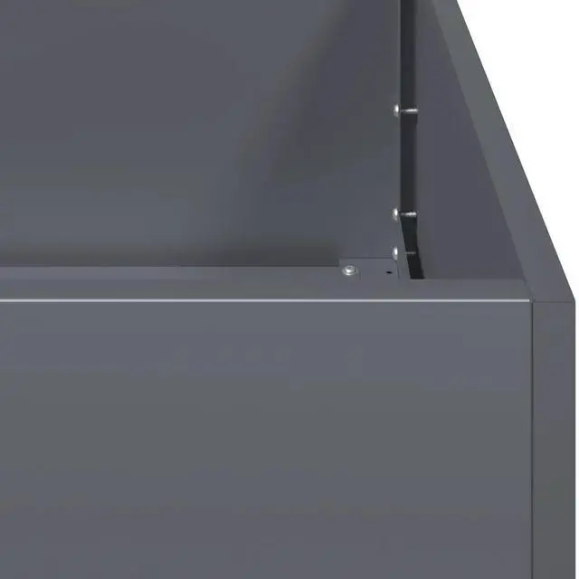 Alt view image 7 of 7 - vidaXL Planter Anthracite Cold-rolled Steel Large Durable Planter