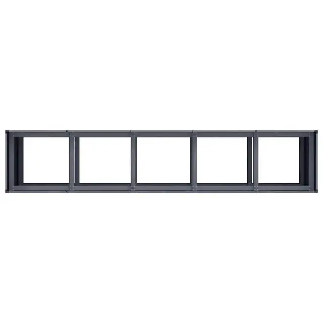 Alt view image 5 of 7 - vidaXL Planter Anthracite Cold-rolled steel Large Decorative Inlays
