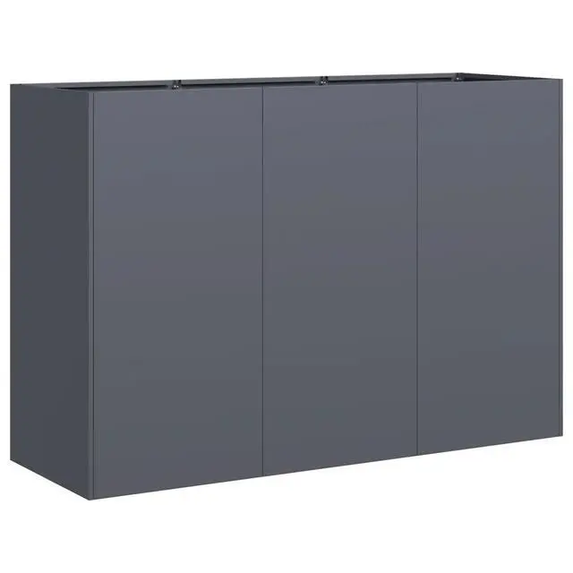 Alt view image 2 of 7 - vidaXL Planter Anthracite Cold-rolled Steel Large Durable Planter