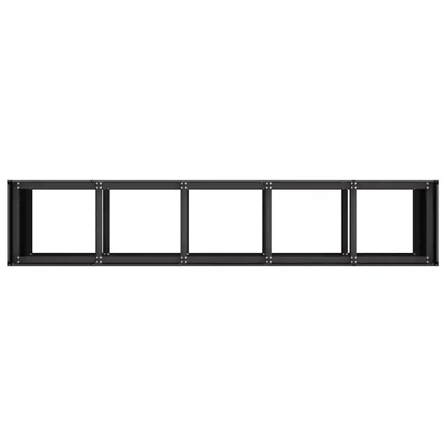 Alt view image 5 of 7 - vidaXL Planter Black Cold-rolled Steel Large Durable Planter
