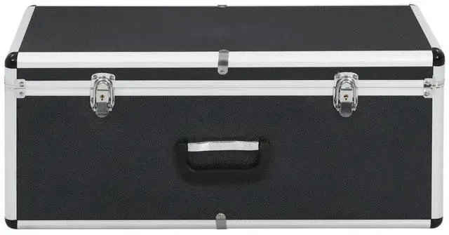 Alt view image 3 of 7 - vidaXL Storage Cases 2 pcs Black Aluminium