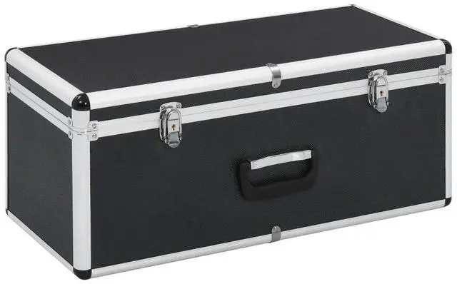Alt view image 2 of 7 - vidaXL Storage Cases 2 pcs Black Aluminium