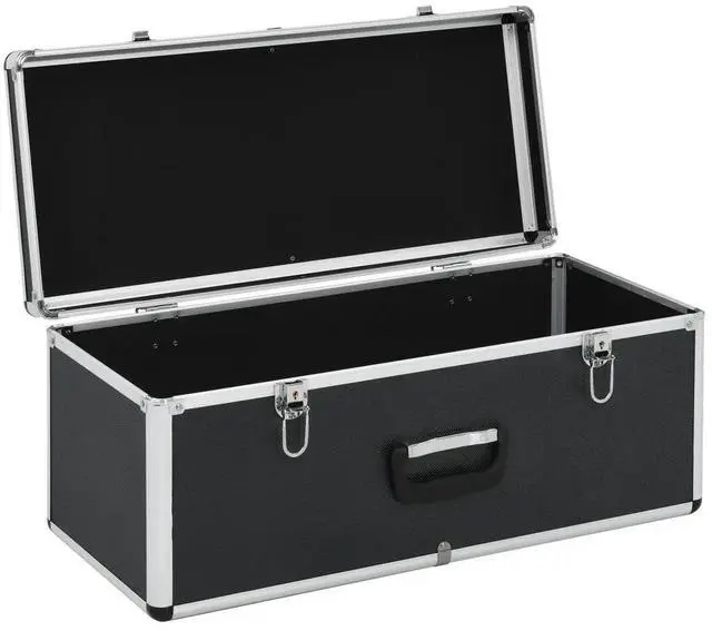 Alt view image 5 of 7 - vidaXL Storage Cases 2 pcs Black Aluminium