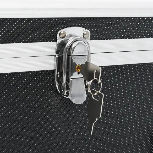 Alt view image 7 of 7 - vidaXL Storage Cases 2 pcs Black Aluminium
