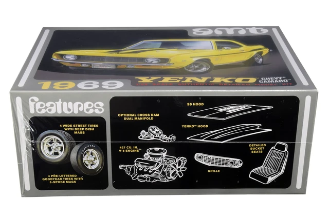 Alt view image 8 of 10 - Skill 2 Model Kit 1969 Chevrolet Camaro Yenko 1/25 Scale Model by AMT
