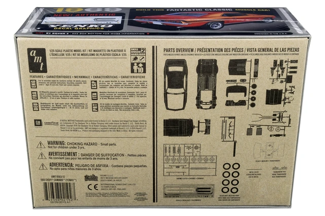 Alt view image 10 of 10 - Skill 2 Model Kit 1969 Chevrolet Camaro Yenko 1/25 Scale Model by AMT