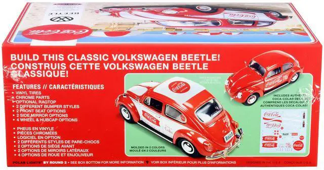 Alt view image 7 of 10 - Skill 3 Snap Model Kit Volkswagen Beetle "Coca-Cola" 1/25 Scale Model by Polar Lights