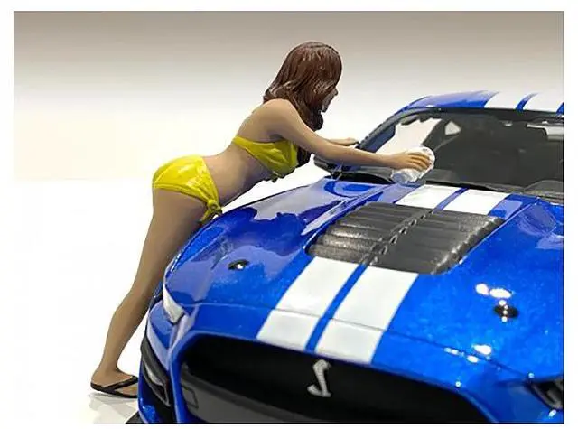 Alt view image 6 of 7 - Stephanie Bikini Car Wash Girl Figurine for 1/18 Scale Models by American Diorama