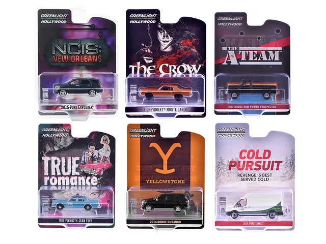 Alt view image 7 of 8 - "Hollywood Series" Set of 6 pieces Release 43 1/64 Diecast Model Cars by Greenlight