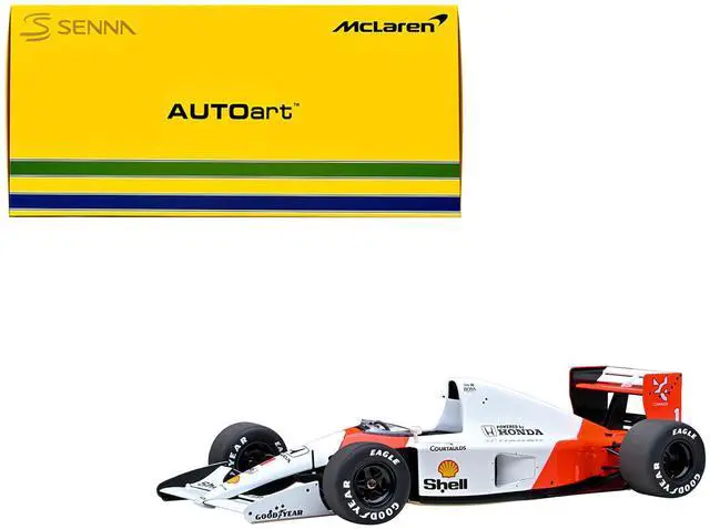 Alt view image 8 of 12 - McLaren Honda MP4/6 #1 Ayrton Senna 2nd Place Formula One F1 Japanese GP (1991) (without McLaren Logo) 1/18 Model Car by Autoart