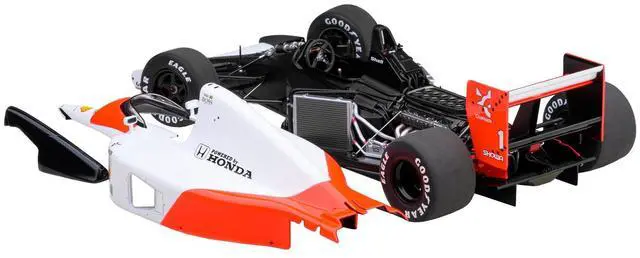 Alt view image 9 of 12 - McLaren Honda MP4/6 #1 Ayrton Senna 2nd Place Formula One F1 Japanese GP (1991) (without McLaren Logo) 1/18 Model Car by Autoart