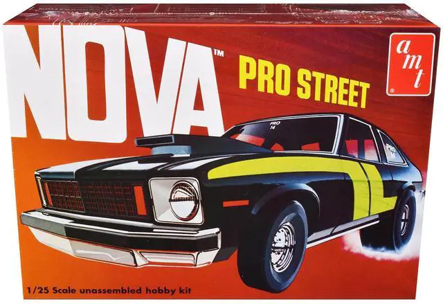 Alt view image 5 of 8 - AMT 1/25 Scale 1976 Chevrolet Nova Pro Street Plastic Model Kit Skill Level 2