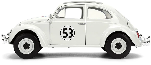Alt view image 9 of 12 - Volkswagen Beetle #53 "Herbie" White with Stripes "The Love Bug" (1968) Movie with Extra Wheels 1/24 Diecast Model Car by Jada