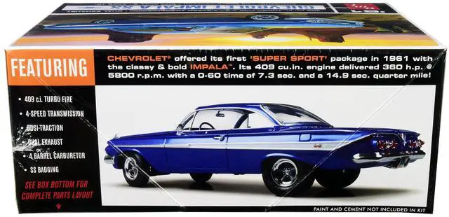 Alt view image 12 of 13 - 61 Chevy Impala Ss Model Car Kit