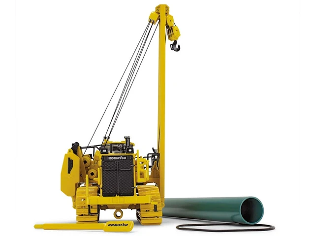 Alt view image 2 of 4 - Komatsu D155CX-8 With K170 Pipelayer Yellow with Accessories 1/50 Diecast Model by First Gear