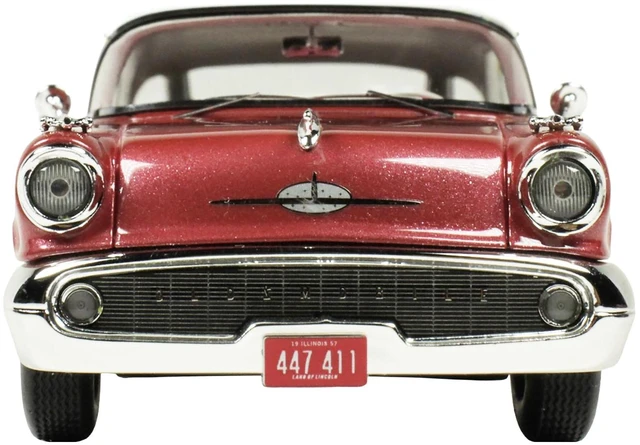 Alt view image 5 of 5 - 1957 Oldsmobile Starfire Royal Glow Red and Alcan White Limited Edition to 200 pieces Worldwide 1/43 Model Car by Goldvarg Collection