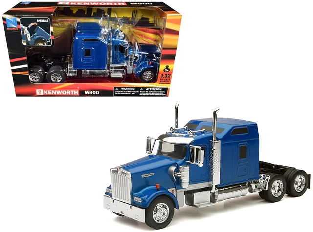 Main image of Kenworth W900 Truck Tractor Blue Metallic 1/32 Diecast Model by New Ray