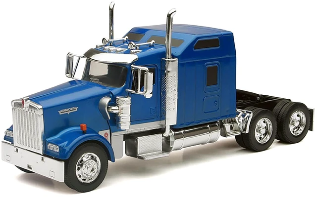 Alt view image 2 of 3 - Kenworth W900 Truck Tractor Blue Metallic 1/32 Diecast Model by New Ray