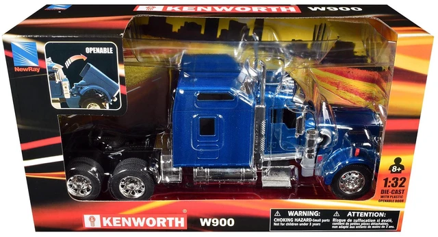 Alt view image 3 of 3 - Kenworth W900 Truck Tractor Blue Metallic 1/32 Diecast Model by New Ray