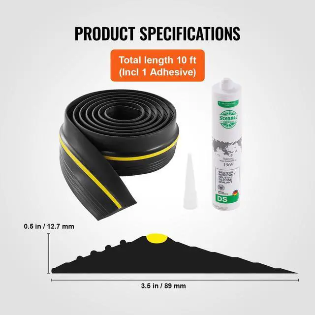 Alt view image 13 of 14 - Garage Door Threshold and Bottom Seals Kit, 10 FT U Shape+O Ring Universal Garage Door Bottom Seal Weatherstrip PVC, Combine with Weatherproof Garage Threshold Seal Strip with Adhesive, Black