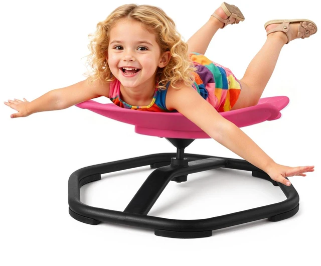 Main image of VEVOR Kids Swivel Chair, 220 lbs Capacity, Elephant Shape Sensory Spinning Chair, Autistic Kids Sensory Toy Seat with Non-Slip Metal Base, Toddler Sit & Spin Seat for Coordination Balance Focus, Red