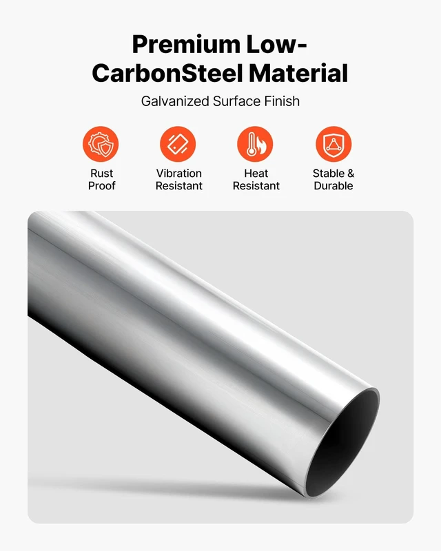 Alt view image 11 of 13 - Exhaust Pipe, 8 Pcs 2.25 Inch Mild Steel DIY Custom Exhaust Tubing Straight & U-Bend Kit with 90 & 135 Degree Pipes, Galvanized Surface Finish, Universal Fit for Truck, Sedan, Sports Car, SUV