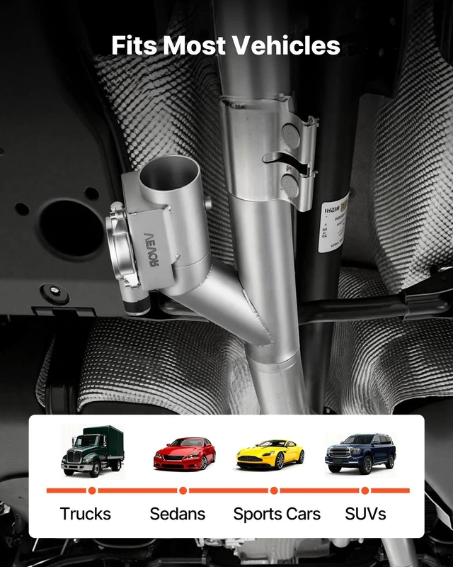 Alt view image 13 of 14 - Electric Exhaust Cutout, 2.5 Inch 2PCS Universal Stainless Steel Exhaust Valve Kit with One Controller Remote Kit, Cut Out Valve, Y Pipe, Remote Control, Fits Trucks, Sedans, Sports Cars, SUVs