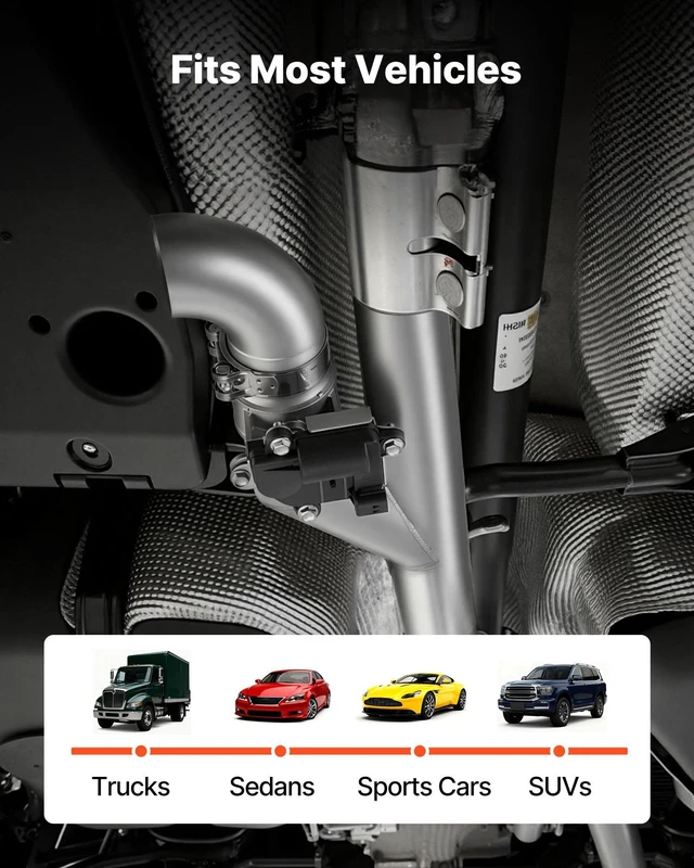 Alt view image 13 of 14 - Electric Exhaust Cutout, 2.5 Inch Universal Stainless Steel Exhaust Valve Kit with One Controller Remote Kit, Cut Out Valve, Y Pipe, Remote Control & Box, Fits Trucks, Sedans, Sports Cars, SUVs