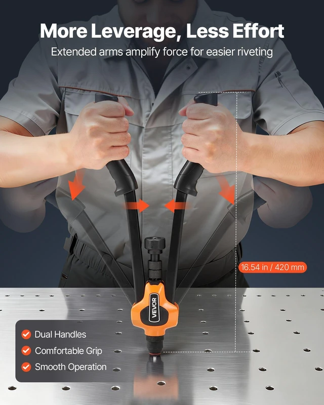 Alt view image 5 of 8 - VEVOR Rivet Nut Tool Kit, 17-Inch Rivnut Tool Kit, with 13 Mandrels and 130 Nuts, Metric and SAE Size M3, M4, M5, M6, M8, M10, M12, 1/2-13, 8-32, 10-24, 1/4-20, 5/16-18, 3/8-16 UNC, a Carrying Case