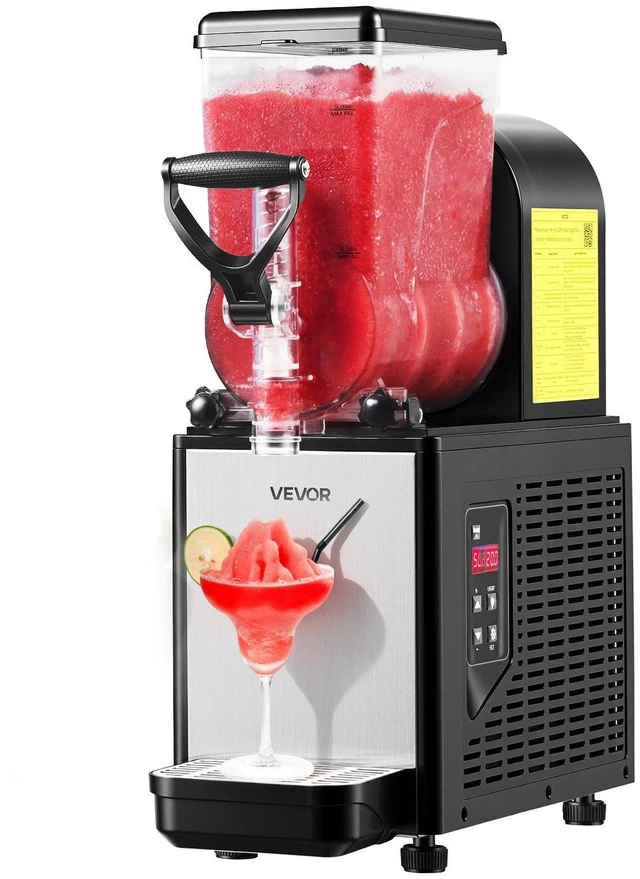 Main image of VEVOR Slushie Machine, 6L/1.6Gal Commercial Slushy Maker, Frozen Drink Maker with Self-Cleaning, Margarita Machine for Restaurants Bars Party for Slushie, Margaritas, Milkshake & More