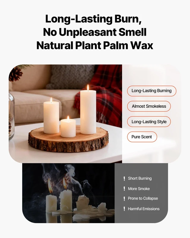 Alt view image 4 of 8 - VEVOR Pillar Candles and Glass Vases Set 36 Pcs, Clear Cylinder Hurricane Candle Holders for Wedding Centerpieces, Tall Vase for Table Decor, Wedding Party, Thanksgiving,White (2.56" x 4.7",5.9",7.9")