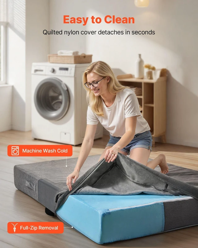 Alt view image 6 of 8 - VEVOR Crash Pad, 6 x 4 ft Crash Pad for Kids Sensory with Soft Thick Foam and Washable Cover, Giant Pillow Mat Large Sensory Room Equipment for Children and Adults Jumping, Play, Climbing & Gymnastics