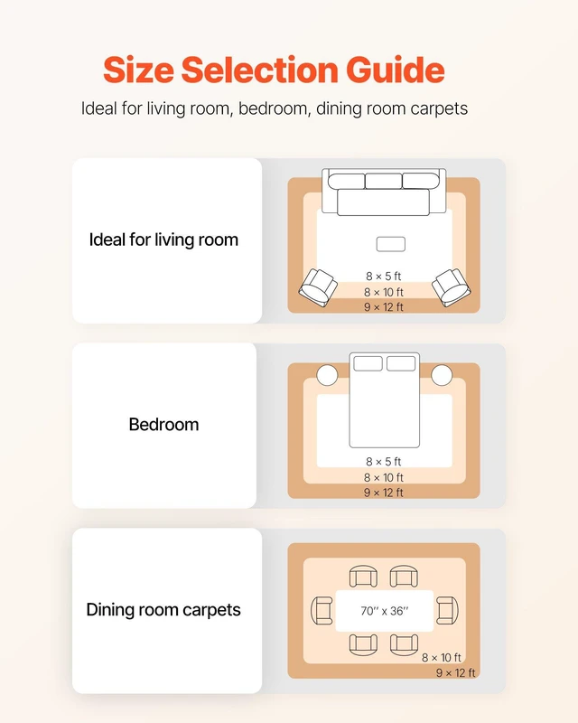 Alt view image 6 of 8 - VEVOR Rug Pad 9 x 12 ft, Non-slip Carpet Area Pad, Rug Mat Padding with Dual Surface Felt Cushion & Rubber Gripper, Hardwood Floor Protection for All Floors, Finishes, Keeps Carpets in Place
