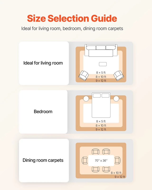 Alt view image 6 of 8 - VEVOR Rug Pad 8 x 10 ft, Non-slip Carpet Area Pad, Rug Mat Padding with Dual Surface Felt Cushion & Rubber Gripper, Hardwood Floor Protection for All Floors, Finishes, Keeps Carpets in Place
