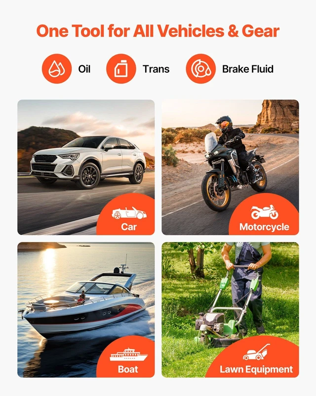 Alt view image 5 of 8 - VEVOR 1500CC Fluid Extractor, Manual Automotive Fluid Pump Extractor, Oil Syringe with Long Hose and Extension Tubes Easy Oil Change, Suction Pump for Lawn Mowers Cars Ships Golf Carts Motorcycles