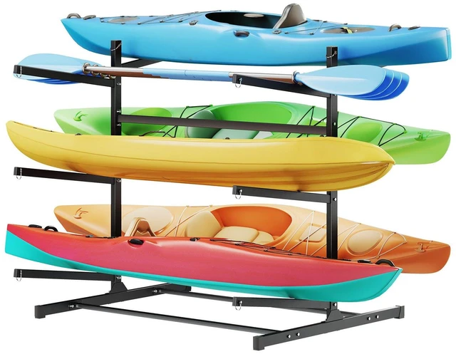 Main image of VEVOR Kayak Storage Rack for 6 Kayaks, Holds 400 lbs, Heavy Duty Freestanding Stand for Indoor Outdoor Garage Shed Dock, Storage Rack Stand Holder for Canoe, Small Boat, SUP, Surfboard & Paddleboard