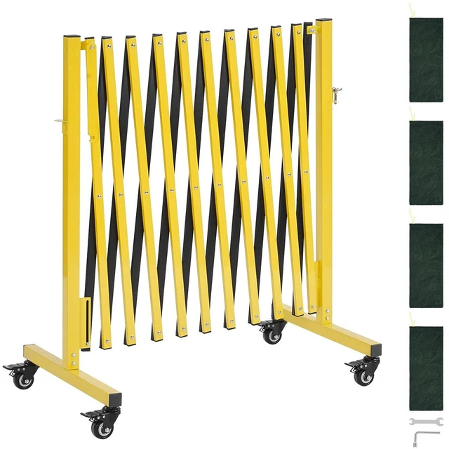 Main image of VEVOR Industrial Expandable Barricade, 13FT Expandable Safety Barrier, Flaxible Mobile Barricade with Locking Casters, Portable Folding Security Gate Traffic Fence for Driveway Warehouse Elevator